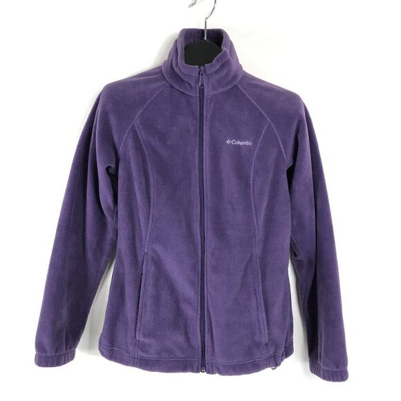 Columbia Benton Springs Full Zip Fleece Jacket Women's Size Small Purple Outdoor - Picture 1 of 11